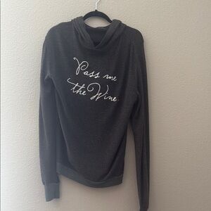 Wildfox Gray Hoodie with White Script